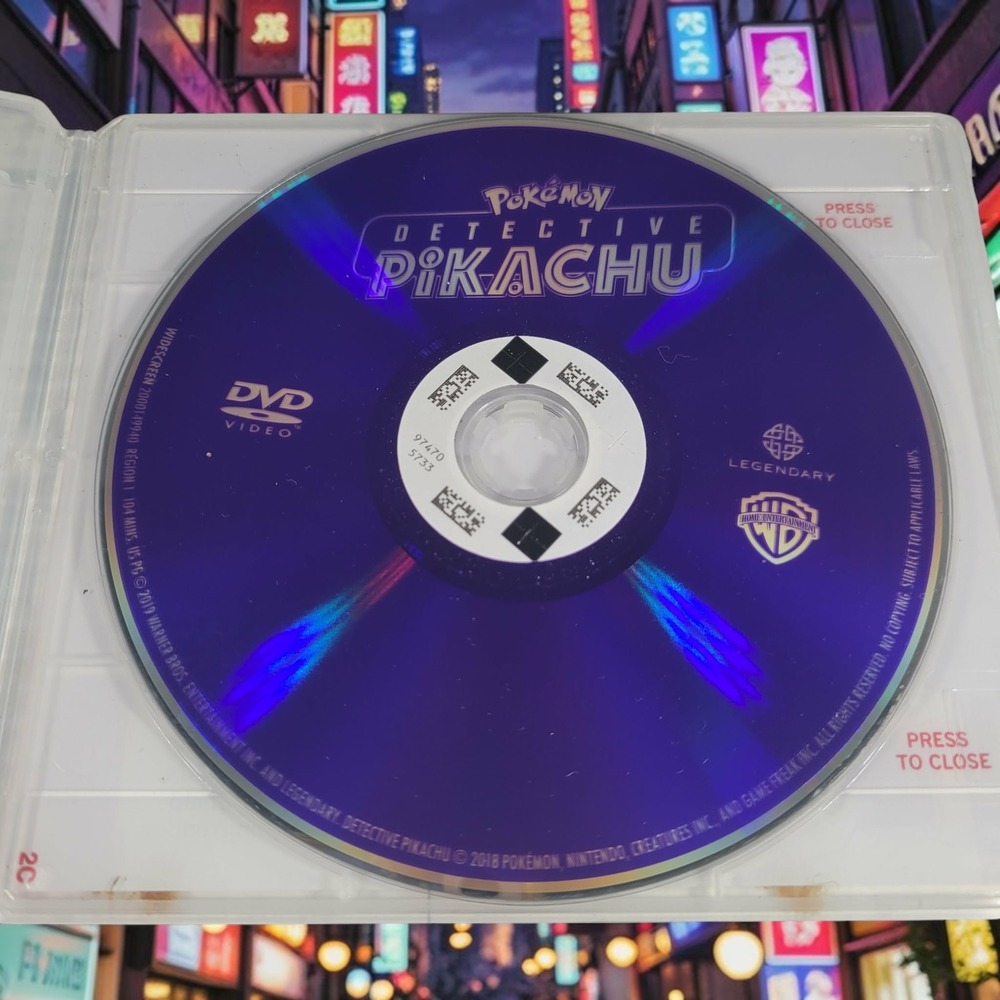 Pokemon Detective Pikachu DVD Kids Purple TESTED No Case Disc Only
